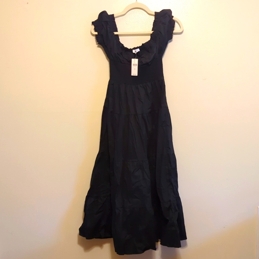 Anthropologie We Wore What XS Black Maxi Dress